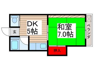 第二秋谷コーポの物件間取画像